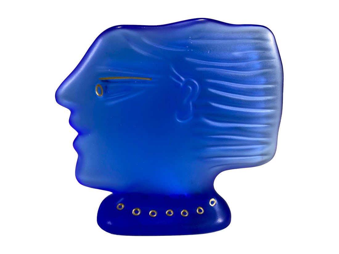 Daum, France Alexandre ( Alekos )Fassianos Glass Head: Daum, France Alexandre ( Alekos )Fassianos Glass Head. 3 1/2 x 3 3/4 x 1 1/4 in.Local Pick up call one day before to make an appointment. TO SHIP THIS ITEM IN USA OR INTERNATIONAL, PLEASE CONTACT THE