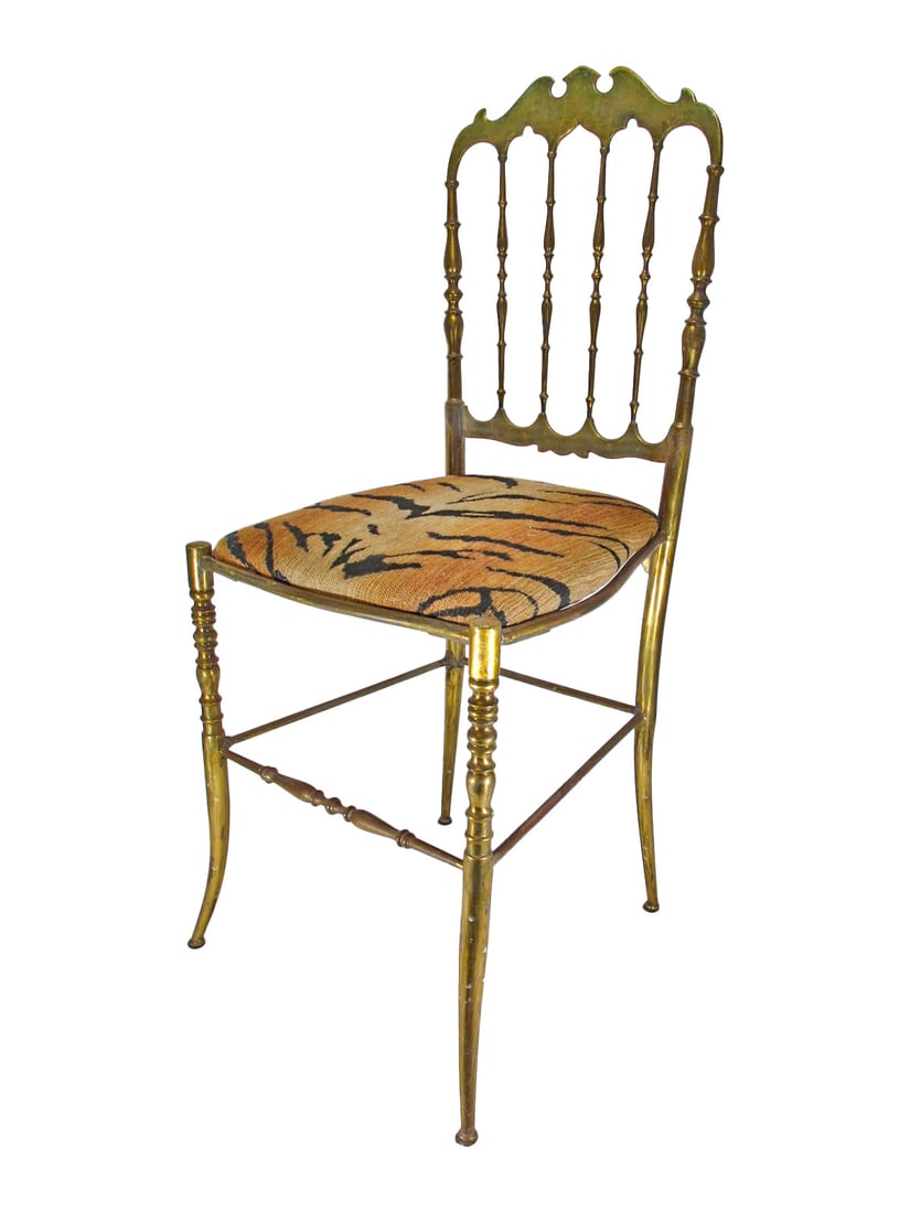Vintage Bronze or Brass Side Chair (1 of 6)