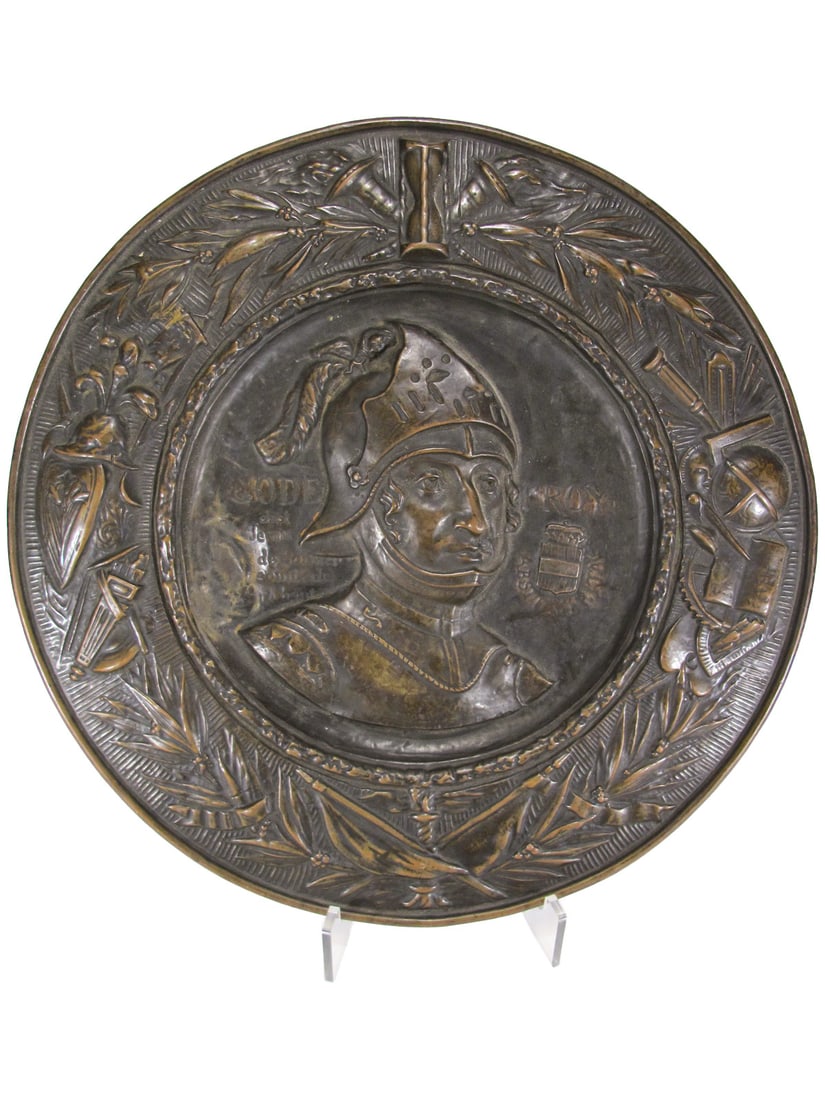 Antique French Bronze or Brass Plaque, circa 1900 (1 of 11)