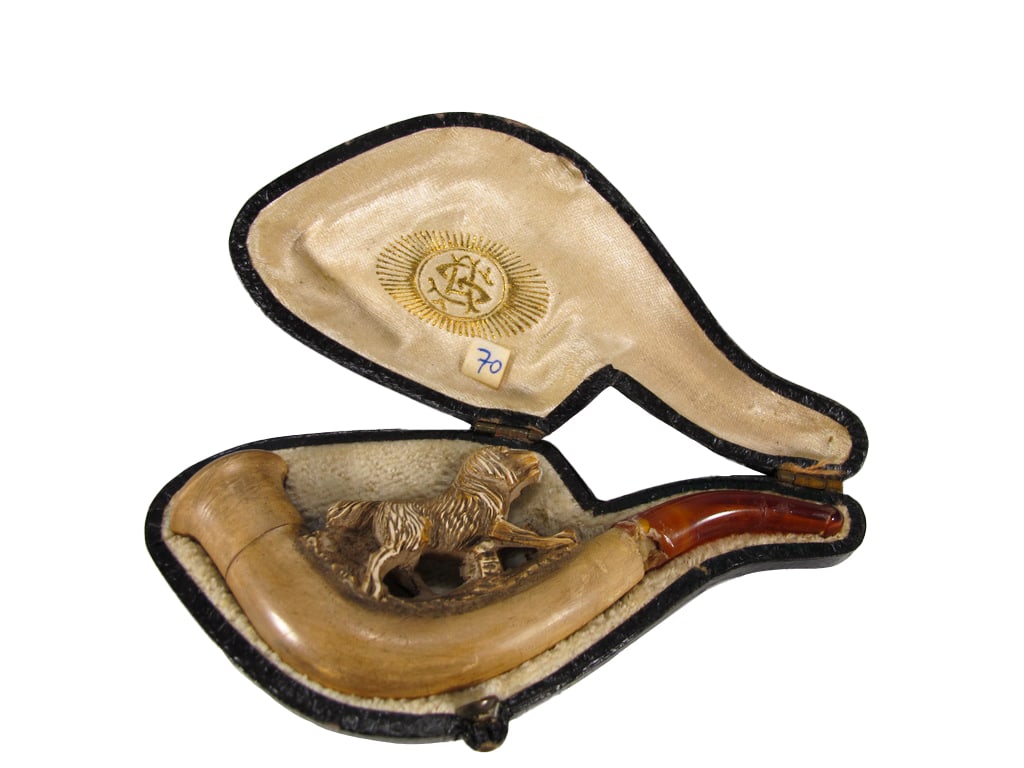 Antique French Dog Meerschaum Cigarette Holder (1 of 7)