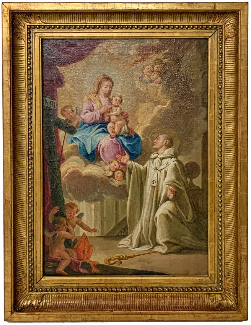 18th/19th C European Oil on Canvas Painting (1 of 4)