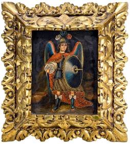 Vintage Cuzco School Oil on Canvas Painting