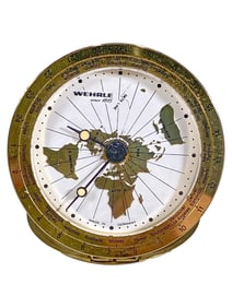 1960 Wehrle, Germany World Time Travel Alarm Clock