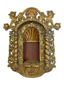 Antique Gilt Carved Wood Religious Altar