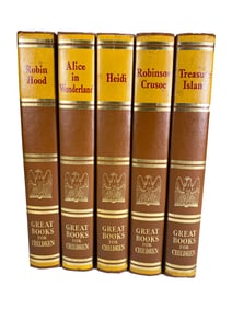 1961 Robin Hood, Heidi, Robinson Crusoe, Alice Books