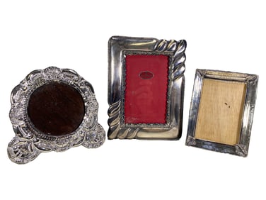 Plateria Pereda, 925 Sterling & Others 950 Silver Picture Frames