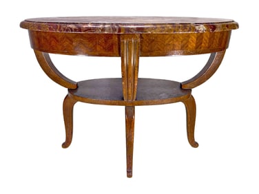 Antique French Marble Top Side Table