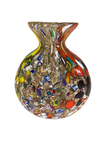 Italian Murano Multi Coloured Glass vase