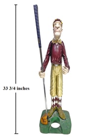 Large Bombay Polyresin Golfer Sculpture
