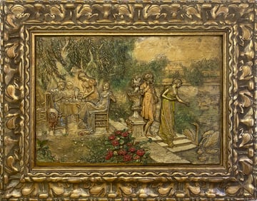 Gustav GROHE (c.1829-1906) German Metal Panel