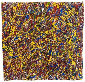 Jackson Pollock Style Oil on Canvas
