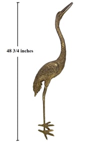Large Heron Bronze Sculpture