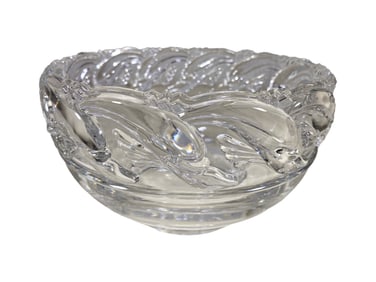 Tiffany & Co Dolphin Clear Crystal Bowl