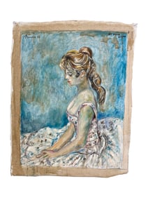 Picasso Style Oil on Canvas Painting