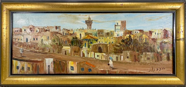 Vintage Orientalist Oil on Canvas, signed