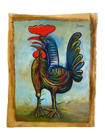 Picasso Style Oil on Canvas Painting