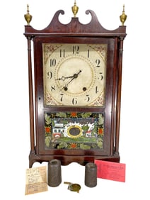 1825s Norris North, CT Pillar & Scroll Shelf Clock