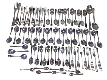 Vintage English Silverplate 81 Pcs Set