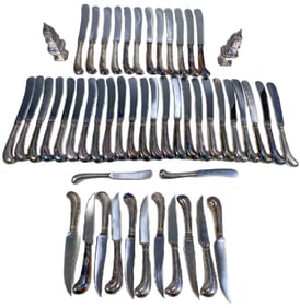 Sheffield, England Silverplate 55 Pcs Set & 2 Shakers