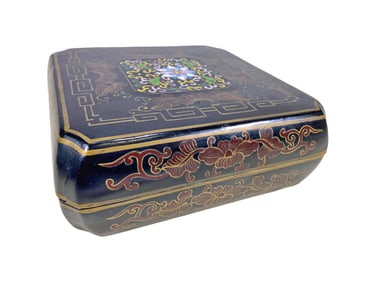 Antique Chinese Cloisonne & Papier Mache Box