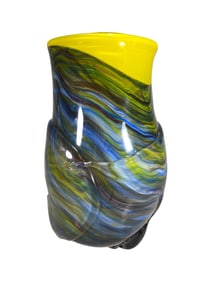 American Art Glass Vase, signed