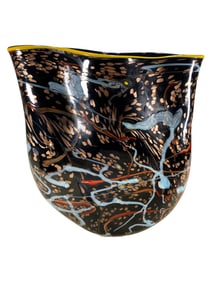 Viz Glass Inc Hand Blow Colorful Glass Vase