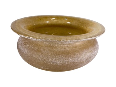 Yellow Ochre Textured Glass Bowl