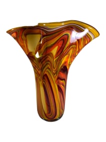Vintage Art Glass Hand Blown Vase