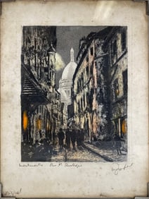 Vintage Montmartre, Paris Engraving