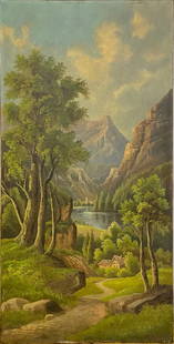 Charles GREGORY (1849-1920) English Oil on Canvas: Charles GREGORY (1849-1920) English Oil on Canvas. 37 3/8 x 18 5/8 in.Local Pick up call one day before to make an appointment. TO SHIP THIS ITEM IN USA OR INTERNATIONAL, PLEASE CONTACT THE SHIPPERS :