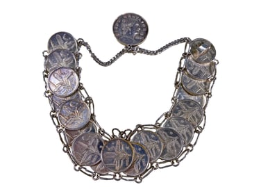 1 & 5 Mexican Cents Coins Bracelet