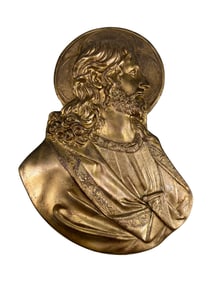 Vintage Jesus Gitl Spelter Plaque