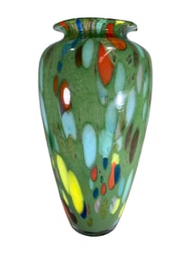 Vintage Italian Colorful Glass Vase