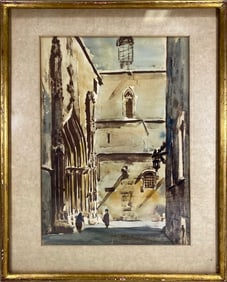 Vintage Cityscape Print on Paper
