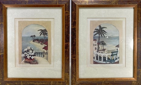 Pair of Landscapes Offset Print on Paper