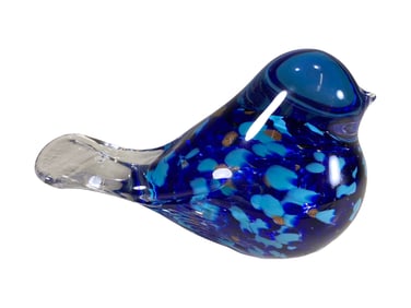 Small Colorful Bird Glass Sculpture