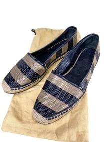 Used Burberry, Spain Raffia Spadrilles, size 41