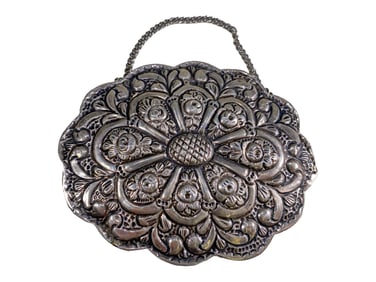 Vintage Turkish 900 Silver Wedding Mirror