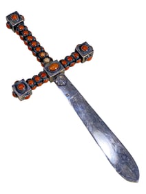 Probably English Antique Silver & Coral Letter Opener