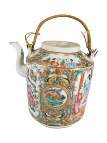 Antique Chinese Famille Rose Porcelain Kettle