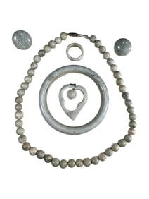 Stone Set of Necklace, Bracelet, Pendant, Ring & Earings