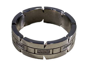 Cartier Tank Francaise 18 k White Gold & Diamonds Ring
