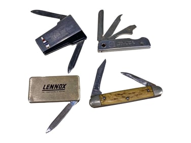 Vintage Set of 4 Multiple Blade Knives