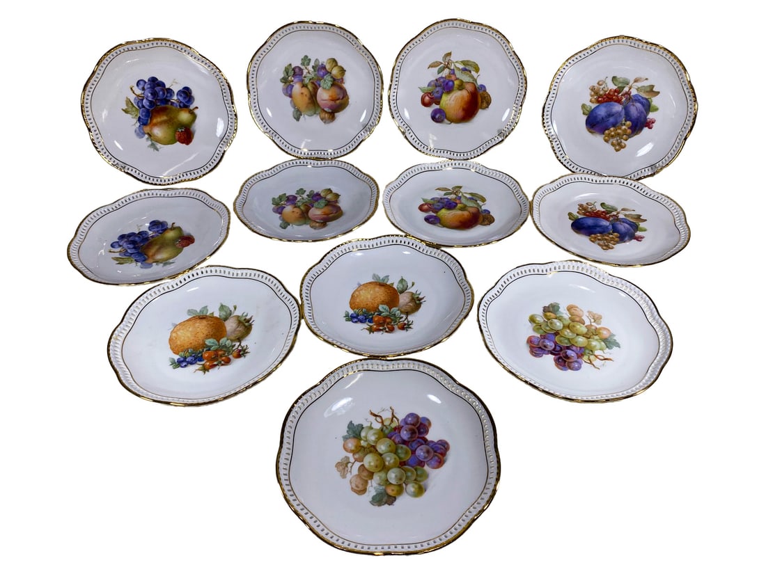 Schumann Arzberg, Germany Set of Fruits Porcelain Plates (1 of 8)