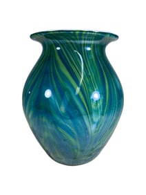 Murano Glass Green & Blue Vase