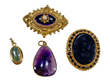 2 Brooches & 2 Pendants Custom Jewelry