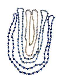 3 Vintage Faux Pearl & Glass Custom Jewelry Necklaces