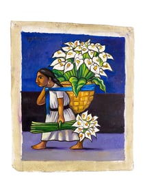 After Diego Rivera Oil on Canvas Painting