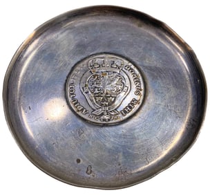 1900s German 925 Silver Plate & a Coin Dated 1725