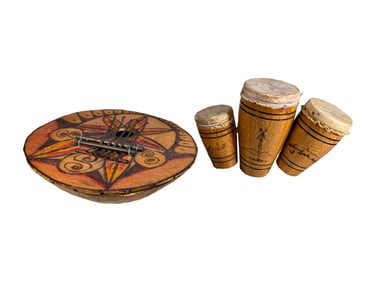 Brazilian Kalimba & Cuban Drums Miniature Instruments